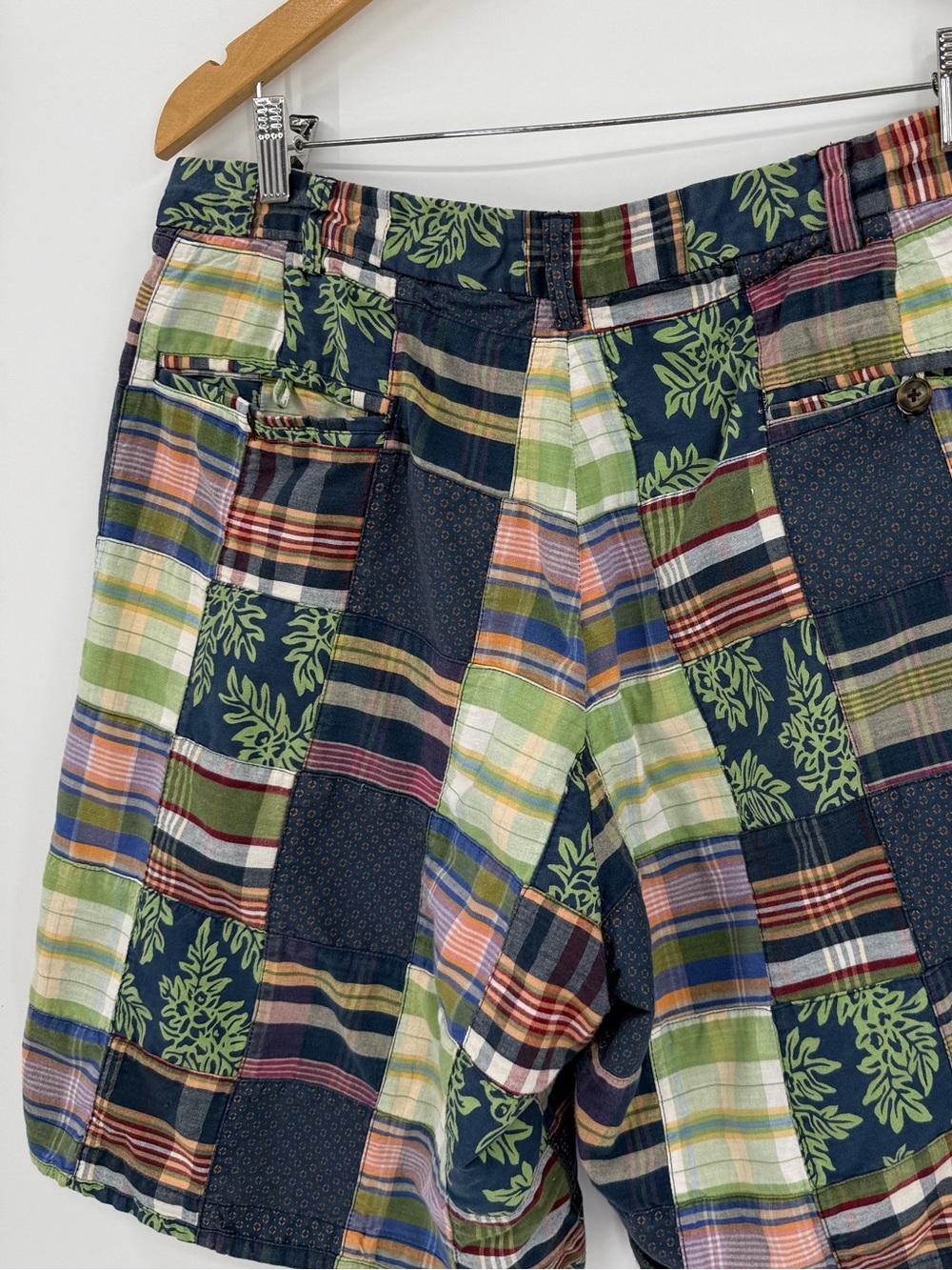 Brooks Brothers Cotton Patchwork Madras Shorts | Multicolor | 36 - Picture 7 of 8